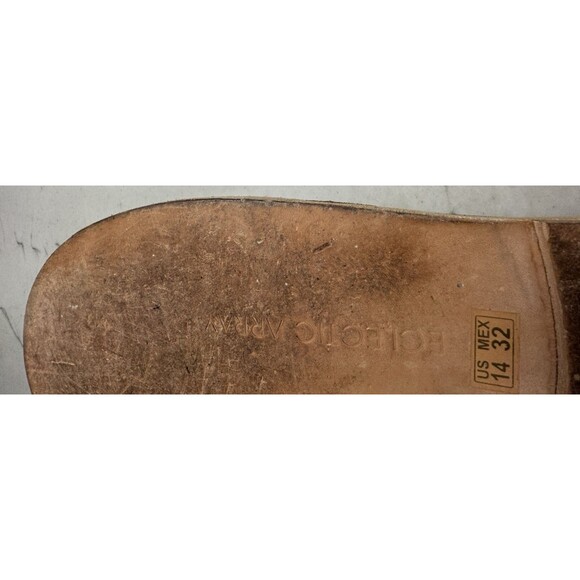 Eclectic Array Men's Leather Rivet Sandal Brown SZ 14 - Picture 3 of 3